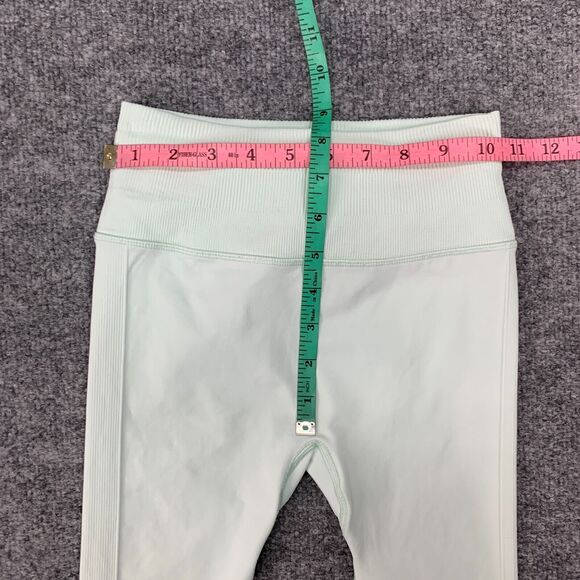 Lululemon In the Flow Crop Leggings 2 Mint High Waisted Ruched *READ CONDITION* - Picture 8 of 12